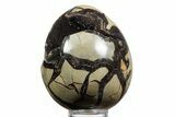 Septarian Dragon Egg Geode - Sparkly Black Crystals #356152-2